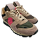 Valentino Shoe Size 38.5 Brown, Green, Pink Suede & Synthetic Camo Sneakers Brown, Green, Pink / 38.5