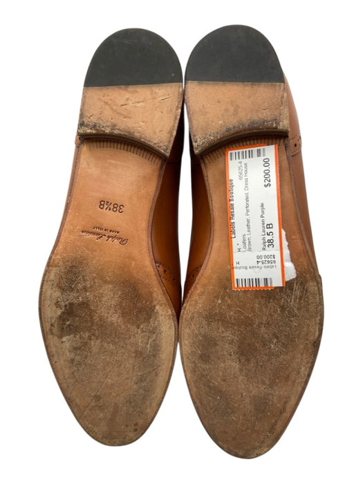 Ralph Lauren Purple Shoe Size 38.5 B Brown Leather Perforated Loafers Brown / 38.5 B