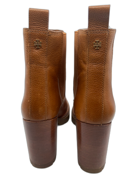 Tory Burch Shoe Size 8.5 Chestnut Brown Leather Chest Cutout Ankle Boot Booties Chestnut Brown / 8.5
