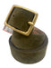 Rag & Bone Olive Green Leather Suede Gold Tone Buckle Rectangle Belts Olive Green / L
