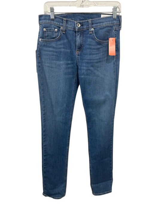 Rag & Bone Size 25 Medium dark wash Cotton Blend Denim Mid Rise Slim Jeans Medium dark wash / 25