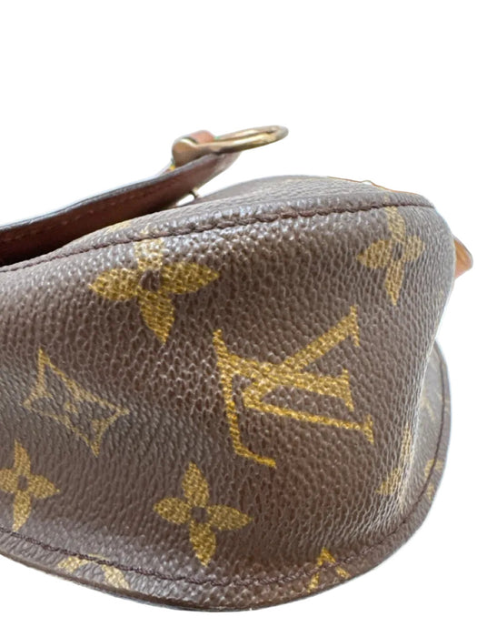 Louis Vuitton Brown & Tan Coated Canvas Brass Hardware Monogram Crossbody Bag