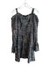 Jovani Size 2 Black & Multi Polyester Tweed Off Shoulder Long Sleeve Dress Black & Multi / 2
