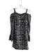 Jovani Size 2 Black & Multi Polyester Tweed Off Shoulder Long Sleeve Dress Black & Multi / 2