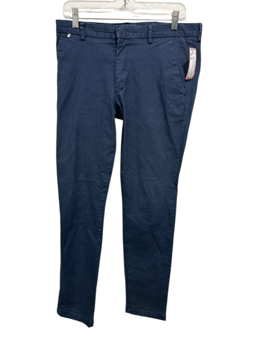 Boss Size 32r Blue Cotton Solid Zip Fly Men's Pants Blue / 32r