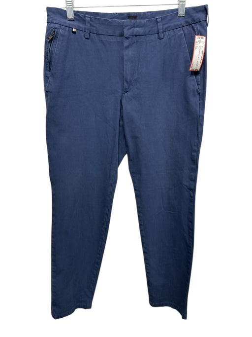 Boss Size 32r Blue Cotton Solid Zip Fly Men's Pants Blue / 32r
