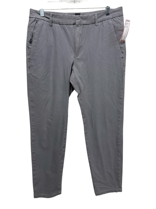 Boss Size 32r Gray Cotton Solid Zip Fly Men's Pants Gray / 32r