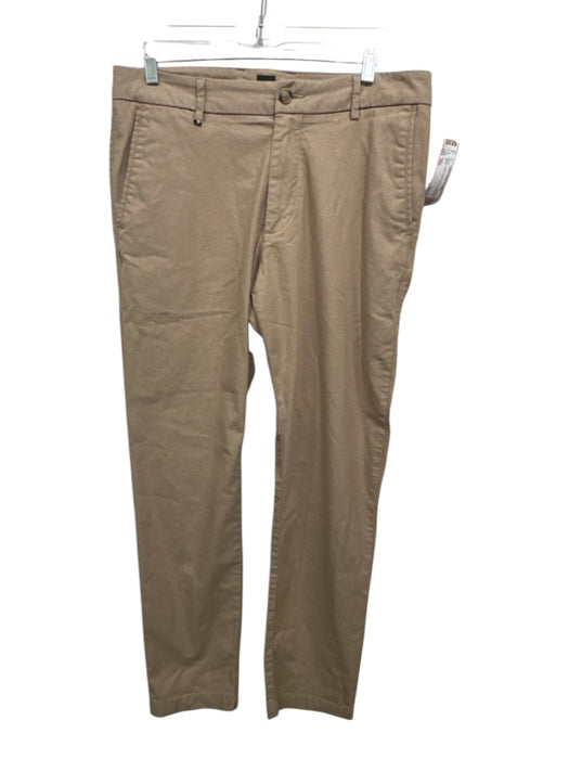 Boss Size 30R Brown Cotton Solid Zip Fly Men's Pants Brown / 30R