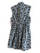 Derek Lam 10 Crosby Size 12 Blue & White Cotton Floral Print Sleeveless Dress Blue & White / 12