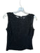 Black Tie Oleg Cassini Size 4 Black Synthetic Beaded Sleeveless Crop Formal Top Black / 4