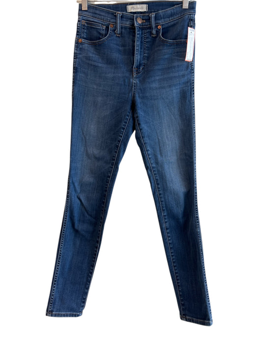 Madewell Size 26 Medium Wash Cotton Denim High Rise Zip Fly Skinny Jeans Medium Wash / 26