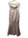 W Too Size 4 Gold Polyester Strapless Bow Detail Satin Gown Gold / 4