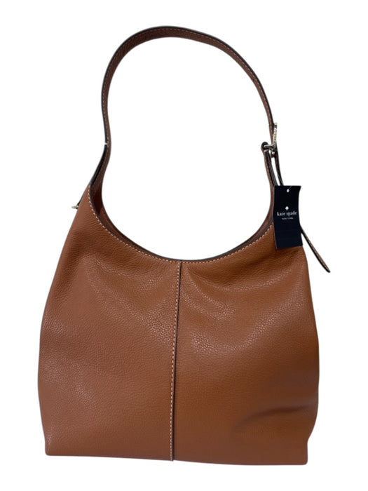 Kate Spade Tan Brown Leather Adjustable Strap Magnetic Snap Closure Shoulder Bag Tan Brown / L