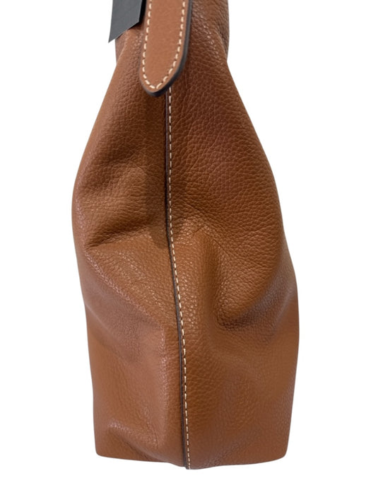 Kate Spade Tan Brown Leather Adjustable Strap Magnetic Snap Closure Shoulder Bag Tan Brown / L