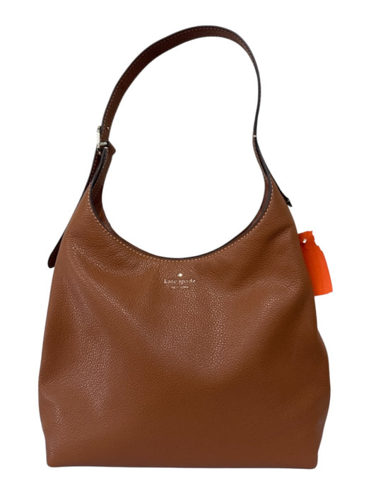 Kate Spade Tan Brown Leather Adjustable Strap Magnetic Snap Closure Shoulder Bag Tan Brown / L