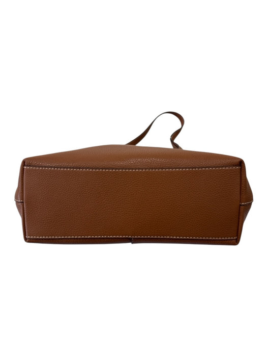 Kate Spade Tan Brown Leather Adjustable Strap Magnetic Snap Closure Shoulder Bag Tan Brown / L