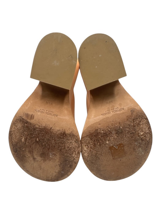 Bottega Veneta Shoe Size 39.5 Beige Pink Nappa Leather Wedge Open Toe Mules Beige Pink / 39.5
