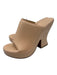 Bottega Veneta Shoe Size 39.5 Beige Pink Nappa Leather Wedge Open Toe Mules Beige Pink / 39.5