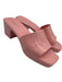 Gucci Shoe Size 38 Pink Rubber open toe Block Heel Square Toe Sandals Pink / 38