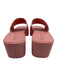 Gucci Shoe Size 38 Pink Rubber open toe Block Heel Square Toe Sandals Pink / 38