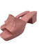 Gucci Shoe Size 38 Pink Rubber open toe Block Heel Square Toe Sandals Pink / 38