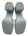 Gucci Shoe Size 38 Blue Rubber open toe Block Heel Square Toe Sandals Blue / 38