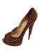 Christian Louboutin Shoe Size 39.5 Red, Brown, Beige Leather & Pony Hair Pumps Red, Brown, Beige / 39.5