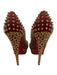 Christian Louboutin Shoe Size 39.5 Red, Brown, Beige Leather & Pony Hair Pumps Red, Brown, Beige / 39.5