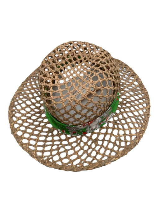 Emilio Pucci Beige Straw Silk Detail Round Hat Beige / 1