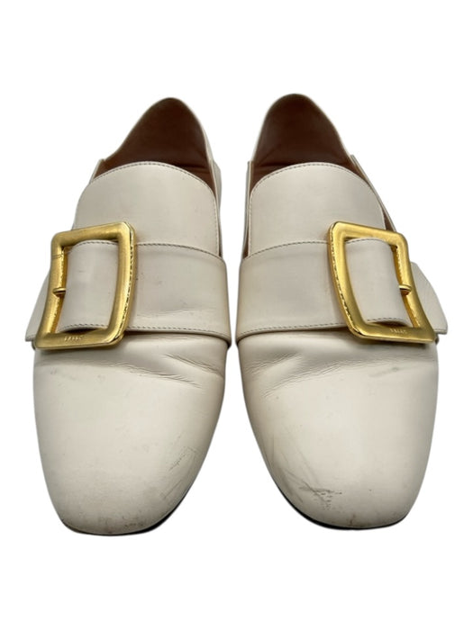 Bally Shoe Size 40 Cream Leather Slip On Box Included Convertible Loafers Cream / 40