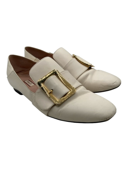 Bally Shoe Size 40 Cream Leather Slip On Box Included Convertible Loafers Cream / 40