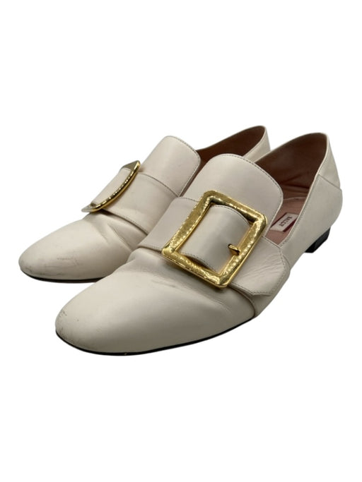 Bally Shoe Size 40 Cream Leather Slip On Box Included Convertible Loafers Cream / 40