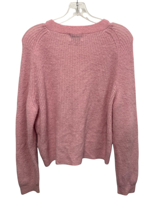Ganni Size XS Pink Wool & Polyamide Knit Buttons Long Sleeve Cardigan Sweater Pink / XS