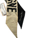 Christian Dior Black & Beige Silk Monogram Pattern Thin scarf Black & Beige / One Size