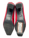 Roger Vivier Shoe Size 40 Red Leather Satin Square Toe Block Heel Pumps Red / 40