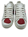 Gucci Shoe Size 39 White & Red Leather Low Top lace up Sneakers White & Red / 39