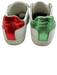 Gucci Shoe Size 39 White & Red Leather Low Top lace up Sneakers White & Red / 39
