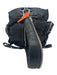 Alexander Wang Black Leather Silvertone hardware Zip Detail Backpack Bag Black