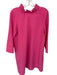 Tuckernuck Size L Hot pink Polyester Ruffle Collar Tie Neck Long Sleeve Dress Hot pink / L