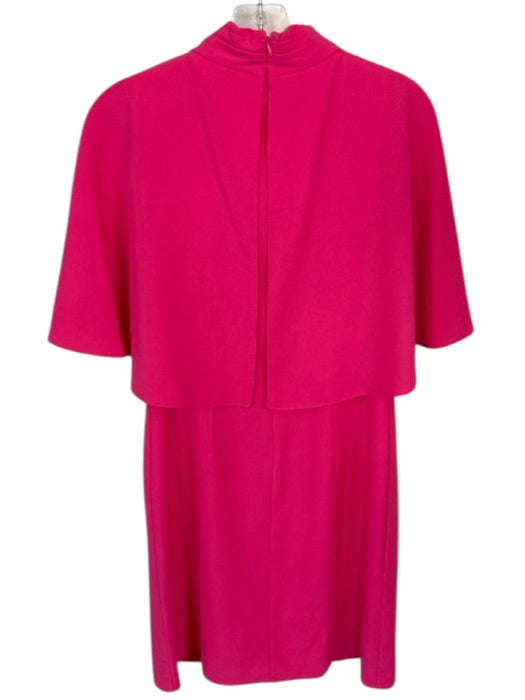 Tahari Size 6 Hot pink Polyester Midi High Neck Dress Hot pink / 6