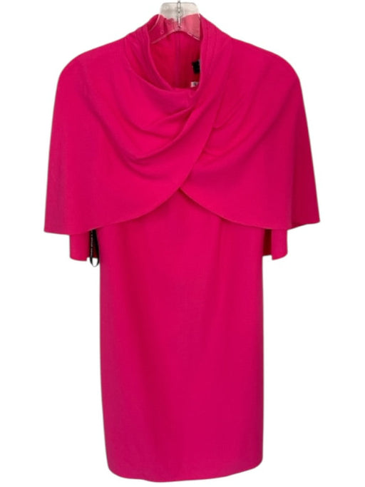 Tahari Size 6 Hot pink Polyester Midi High Neck Dress Hot pink / 6