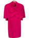 Tahari Size 6 Hot pink Polyester Midi High Neck Dress Hot pink / 6