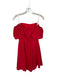 Halston Size 0 Ruby Red Polyester Off Shoulder Puff Short Sleeve Midi Dress Ruby Red / 0