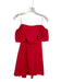 Halston Size 0 Ruby Red Polyester Off Shoulder Puff Short Sleeve Midi Dress Ruby Red / 0