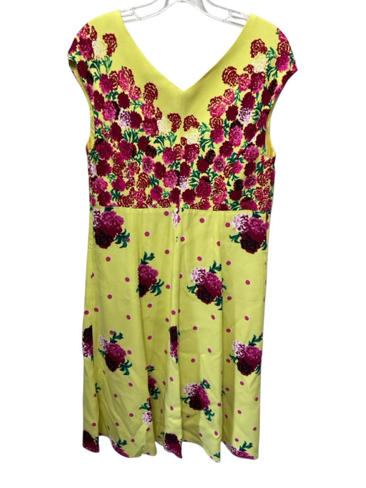 Marc Jacobs Size 10 Yellow & Multi Rayon & Silk floral print Sleeveless Dress Yellow & Multi / 10