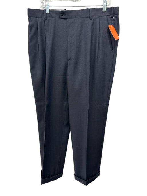 Zanella Size 36 Navy Blue Wool Men's Pants Navy Blue / 36