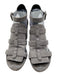 Alexander Wang Shoe Size 38 Grey Suede Gladiator Ankle Buckle Block Heel Sandals Grey / 38