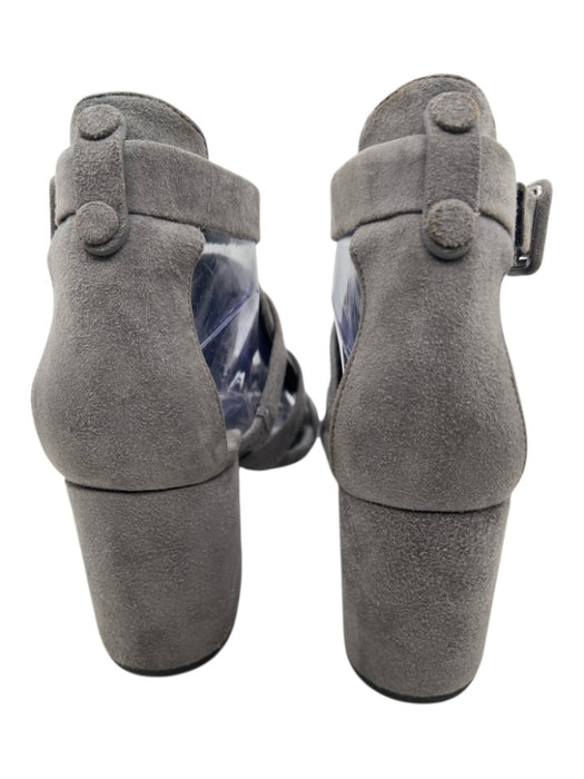Alexander Wang Shoe Size 38 Grey Suede Gladiator Ankle Buckle Block Heel Sandals Grey / 38