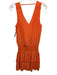 Ramy Brook Size Small Orange Polyester Sleeveless smocked Tiered Ruffle Dress Orange / Small