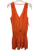 Ramy Brook Size Small Orange Polyester Sleeveless smocked Tiered Ruffle Dress Orange / Small